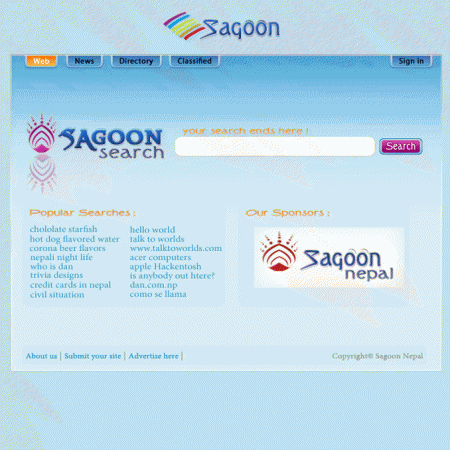 Sagoon Search - Web App