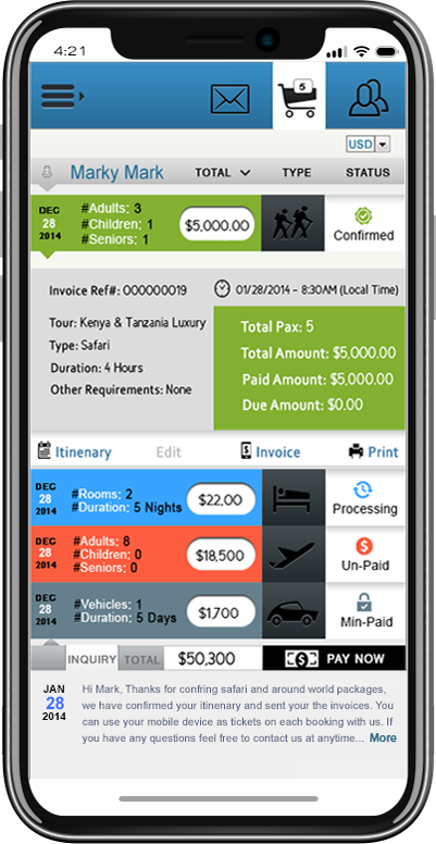 TripsCommerce Mobile Design